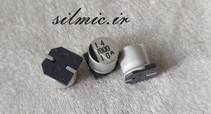 smd خازن 1000 میکرو فاراد 10 ولت sanyo suncon ژاپن ce-ax با امپدانس پایین