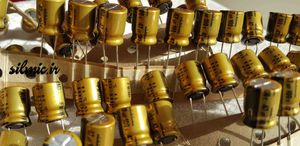 خازن های فای 47 میکرو فاراد 100 ولت نیچیکون گرید استاندارد صوتی سری FW