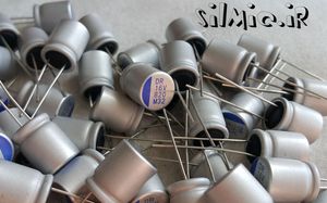 خازن جامد 820 میکرو فاراد 16 ولت UNICON ژاپن با امپدانس پایین و ریپل بالا