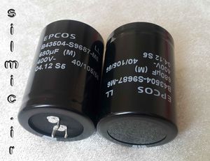 خازن الکترولیتی 680 میکرو فاراد 400 ولت EPCOS ساخت مجارستان سری B43504