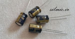 خازن های فای 330 میکرو فاراد 10 ولت سری FC پاناسونیک سری آدیو low impedance