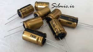 خازن های فای 470 میکرو فاراد 100 ولت نیچیکون گرید استاندارد صوتی سری FW