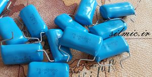 خازن 7.5 نانو فاراد 2000 ولت Rubycon ژاپن از نوع های فرکانسی و تلورانس 3%