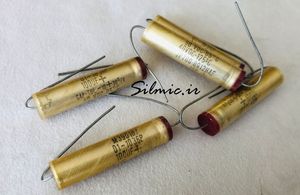 خازن نظامی 100 میکرو فاراد 50 ولت Sprague آمریکا اکسیال سری M39018/01
