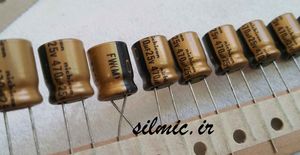 خازن های فای 470 میکرو فاراد 25 ولت نیچیکون گرید استاندارد صوتی سری FW