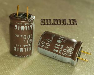 خازن سیلمیک 100 میکرو فاراد 50 ولت ELNA GOLD های گرید صوتی ROS (SILMIC)