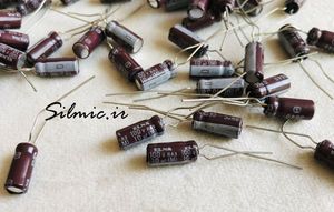 خازن 10 میکرو فاراد 100 ولت الکترولیت ELNA سری RA3 گرید صوتی مینیاتوری