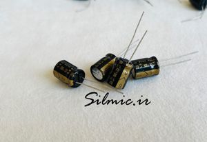 خازن های فای 33 میکرو فاراد 100 ولت ELNA سری RW2 Black Gold