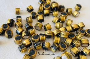 خازن صوتی 220 میکرو فاراد 6.3 ولت ساخت Nichicon ژاپن سری MW