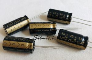 خازن های گرید 220 میکرو فاراد 35 ولت صوتی ELNA ژاپن سری ROA Cerafine