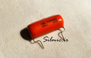 خازن افسانه ای 100 نانو فاراد 400 ولت SPRAGUE آمریکا سری orange drop