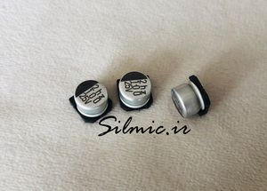 خازن 100 میکرو فاراد 25 ولت ELNA نوع SMD سری RVZ مینیاتوری امپدانس پایین