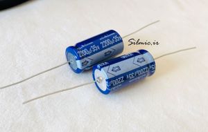 خازن اکسیال 2200 میکرو فاراد 35 ولت nichicon ژاپن سری vx