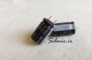 خازن آدیو 3300 میکرو فاراد 10 ولت ELNA سری RA3 گرید صوتی و مینیاتوری