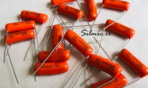 خازن افسانه ای 3.3 نانو فاراد 1800 ولت SPRAGUE آمریکا سری orange drop