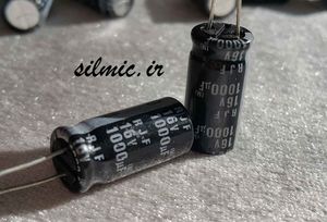خازن الکترولیتی 1000 میکرو فاراد 16 ولت النا ژاپن سری RJF با امپدانس بسیارپایین