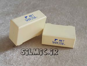 خازن 1 میکرو فاراد 250 ولت Polyester Film MKT ساخت AVX TPC فرانسه