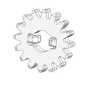 چرخ دنده خورشیدی ساده 16 دنده EasyMech