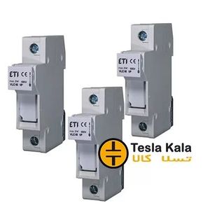 مجموعه سه تایی کلید فیوز سیلندری تکفاز جهت فیوزهای سیلندری با سایز 38*10 مدل ETI – VLC10 (تهیه جداگانه فیوز)