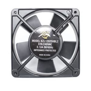 فن تهویه صنعتی AC بلبرینگی 220 ولت 12×12×2.5 سانتی‌متر KZL12025HBL2