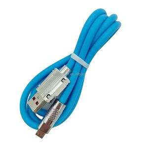 کابل شارژ Type-c ژله ای 30W فست شارژ (رنگ آبی)
