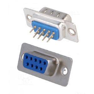 سوکت کامپیوتری 9 پین صاف مادگی DB9 (پایه سوزنی)