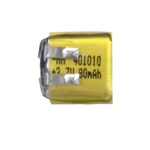 باتری لیتیوم پلیمر 3.7v ظرفیت 80mAh کد 401010
