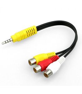 تبدیل هدفن 3.5 به سه مادگی سونی صوت و تصویر/کابل 1 به 3 RCA مادگی