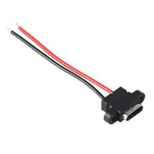 کانکتور مادگی Type-c جاپیچ دار سیم دار