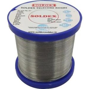 سیم لحیم 0.8mm 50g استاندارد Sn63 Pb37 برند Soldex