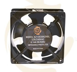 فن تهویه صنعتی AC بلبرینگی 220 ولت 12×12×3.8 سانتی‌متر KZ12038B