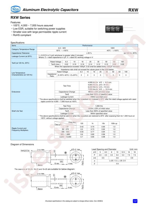 Lelon RXW102M1VBK-1325