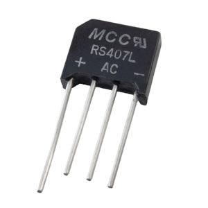 پل دیود 4A-1000V تخت شانه ای RS407L
