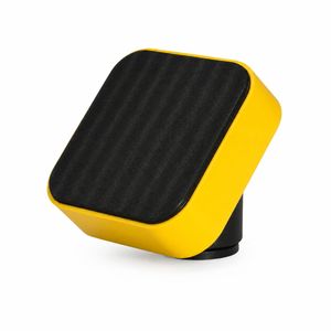 جعبه برد پلاستیکی مربعی دیواری و رومیزی مشکی-زرد سایز 98x98x32 میلی‌متر ( پایه دار) - محفظه چندمنظوره پروژه الکترونیکی