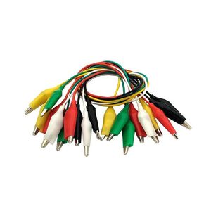 کابل و گیره سوسماری سایز متوسط چند رنگ 10 تایی 5 رنگ 55 سانتی