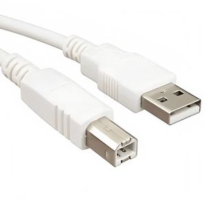 کابل نری USB سری A به کابل نری USB سری B (پرینتر دایو) طول 1/5 متر رنگ سفید
