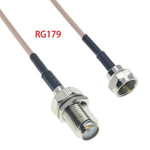 کابل کواکسیال RG179 کانکتور F نری به F مادگی روپنلی – 15 سانتی‌متر