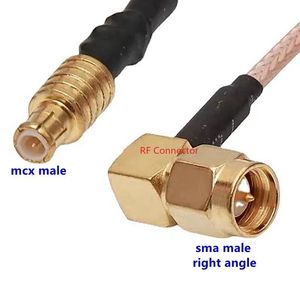 کابل SMA نری 90 درجه به MCX نری، RG179، طول 30 سانتی‌متر