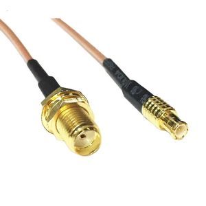کابل کواکسیال RG178 با کانکتور MCX نری به SMA مادگی – 30 سانتی‌متر