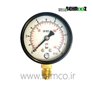 گیج فشار 10 بار صفحه 6 سانت دراگون