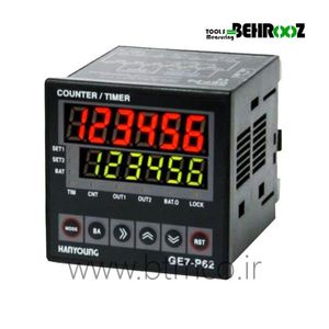 کانتر تایمر دیجیتال با 2 خروجی رله هانیانگ مدل HANYOUNG GE7-P62A