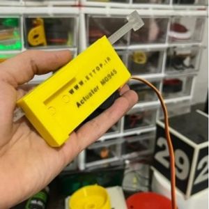 اکچویتور ( چرخدنده تمام فلزی ) خطی قدرتمند سروو موتور MG945/MG995/MG996 اهرم خطی linear actuator / مبدل حرکت دورانی سروو موتور به حرکت خطی با دقت و نیروی بالا 12 کیلوگرم بر سانتی متر / 180درجه / طول بازو 12 سانتی متر کورس حرکتی 5 سانتی متر ( بازوی خطی
