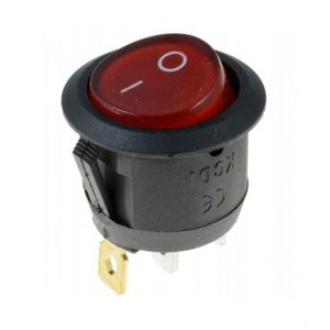 کلید راکر دوحالته گرد چراغدار 3Pin مدل KCD1-601N-3P