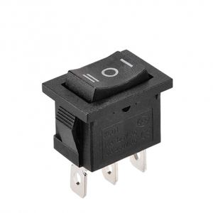کلید راکر سه حالته مشکی 3Pin مدل KCD1-401-2-3P