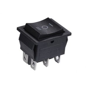 کلید راکر سه حالته بزرگ مشکی 6Pin مدل KCD4-203