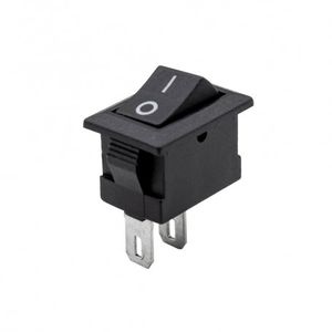 کلید راکر دو حالته کوچک مشکی 2Pin مدل KCD1-701-2P
