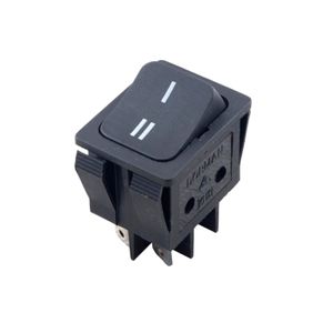کلید راکر دوحالته بزرگ مشکی 6Pin مدل KCD2-2-201N