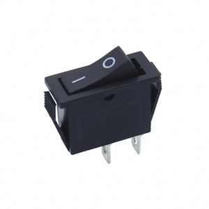 کلید راکر تک حالته باریک مشکی 2Pin مدل KCD3-101-2P