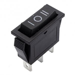 کلید راکر باریک سه حالته مشکی 3Pin مدل KCD3-103-3P