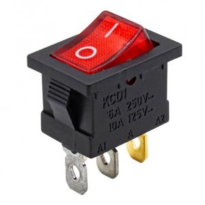 کلید راکر دوحالته چراغدار 3Pin مدل KCD1-101N-3P